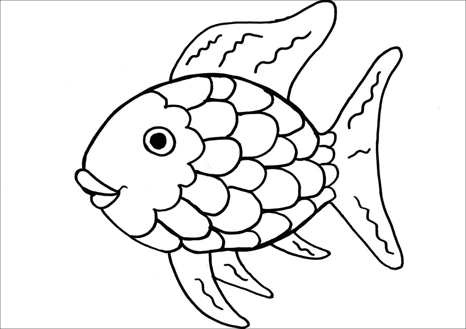 1589x1123 Stunning Rainbow Fish Coloring Page Printable Image Pics