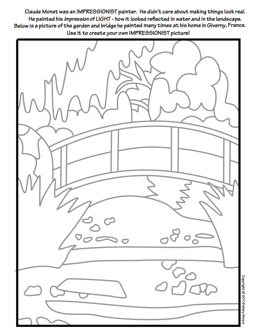 Impressionist Coloring Pages
