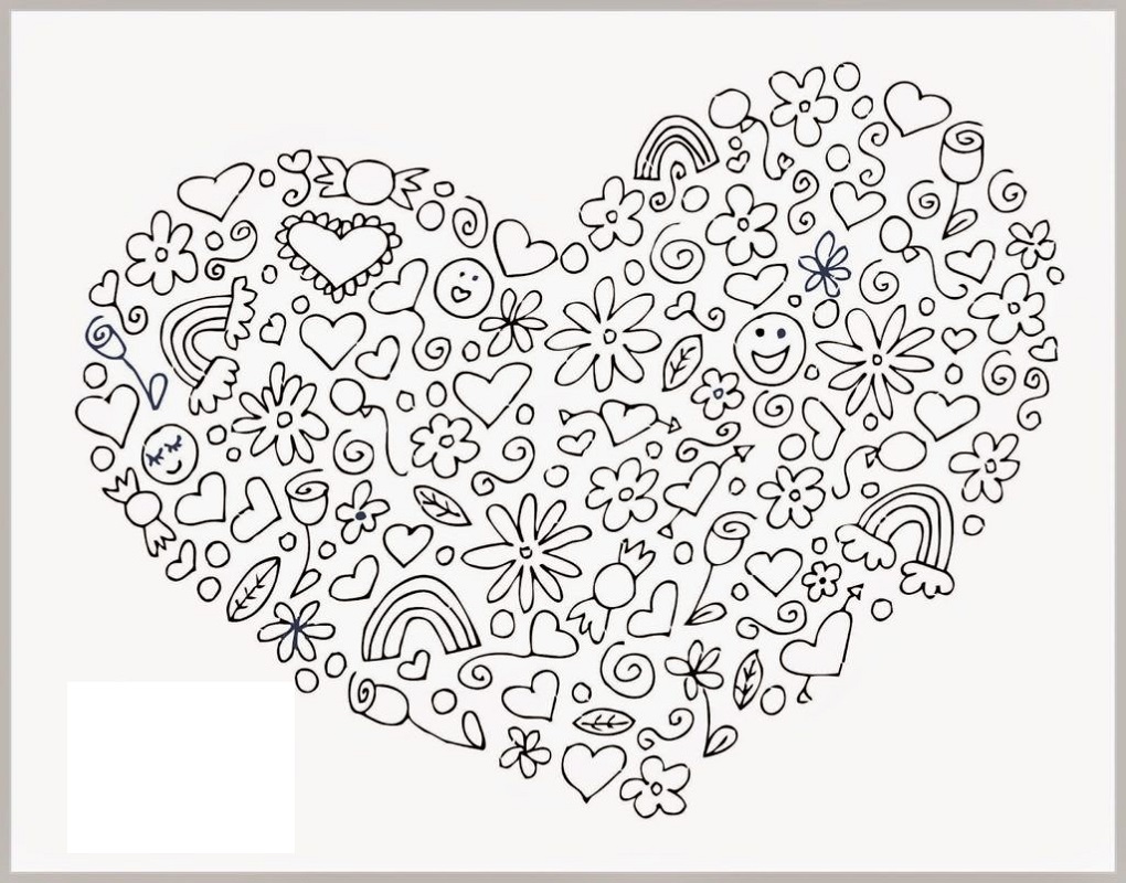 1020x800 Printable Love Coloring Pages For Kids Learning Printable