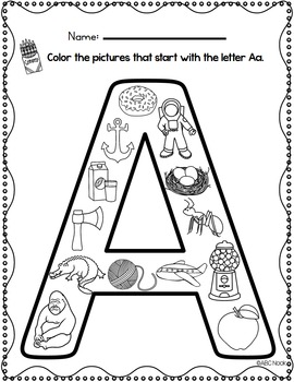 270x350 Beginning Sounds Coloring Pages By Abc Nook Teachers Pay Teachers