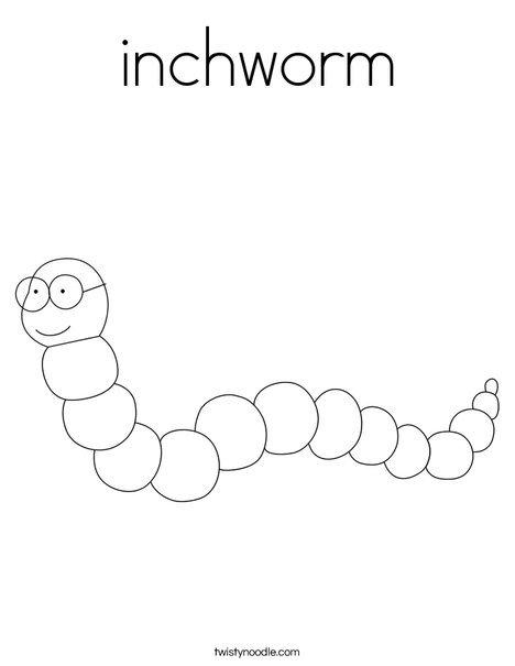 468x605 Inchworm Coloring Page