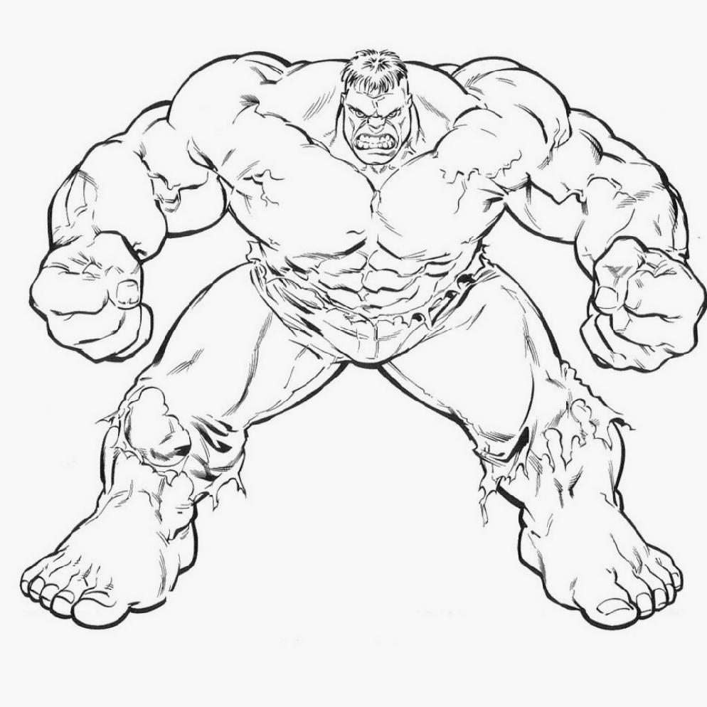 994x994 Incredible Hulk Coloring Pages For Kids