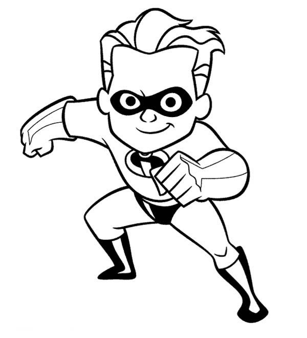 Dash From The Incredibles Coloring Page 600x661 Dash From The Incredibles Coloring Page