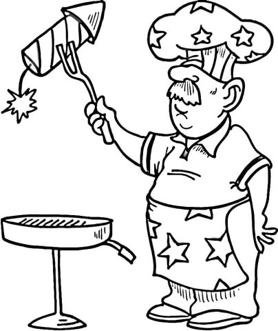 404x480 Independence Day Coloring Pages Independence Day Bbq Coloring Page