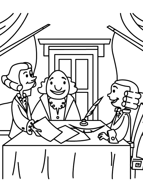 603x815 Best Declaration Of Independence Coloring Pages Free 4823