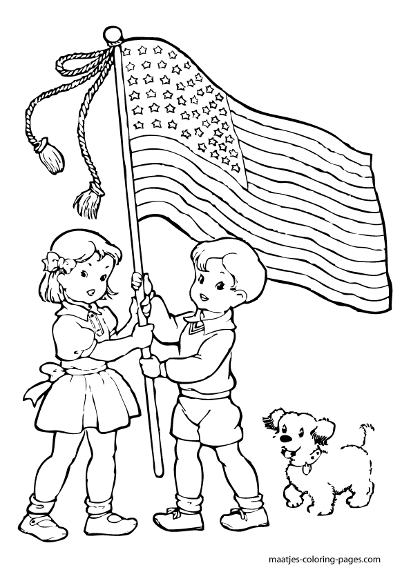 595x842 Independence Day Coloring Pages