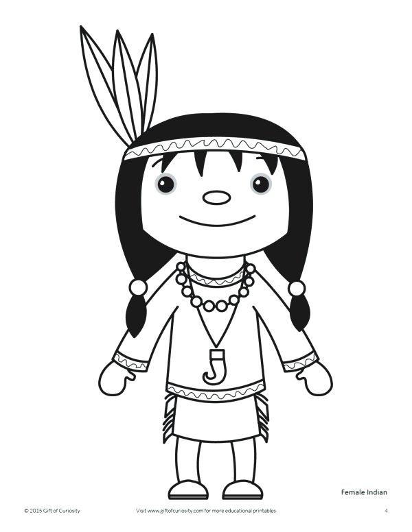600x776 Indian Coloring Pages Thanksgiving Coloring Page American Indian