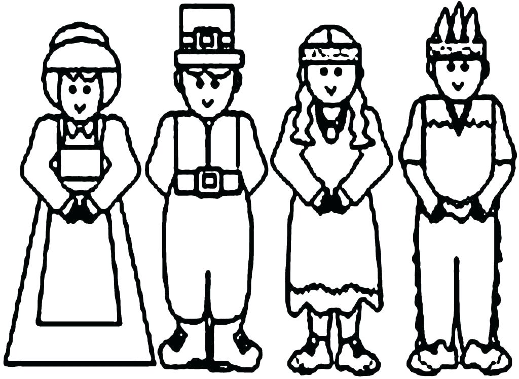 1024x747 Thanksgiving Indian Coloring Pages Coloring Pages Pilgrim