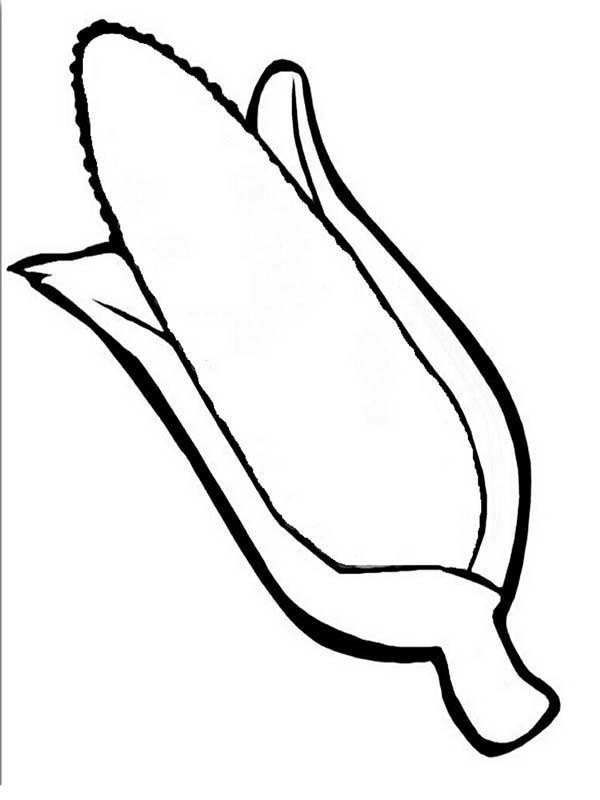 600x800 Corn Cob Outline Coloring Page Self Made Stuff