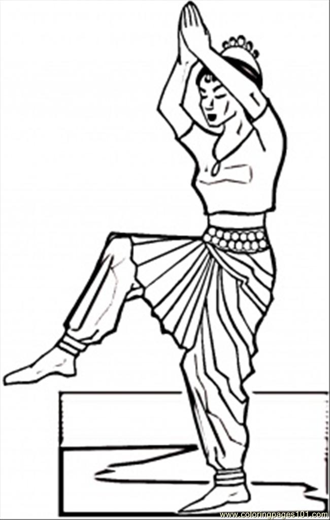 Indian Dance Coloring Page 650x1024 Indian Dance Coloring Page