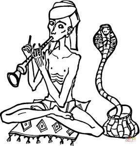 Yoga India Coloring Page 288x300 Yoga India Coloring Page