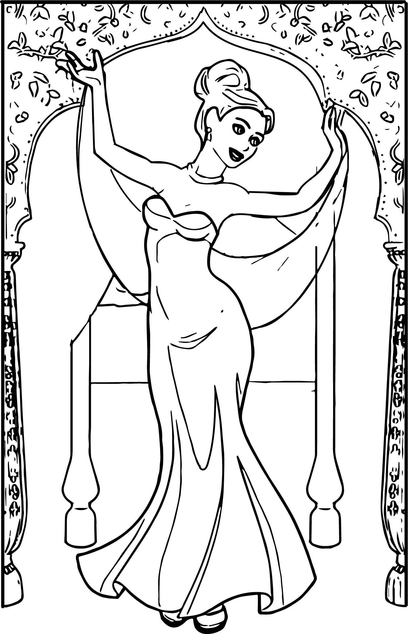 Anastasia Ballet Dress Indian Dancer Coloring Page Pages 1356x2106 Anastasia Ballet Dress Indian Dancer Coloring Page Pages