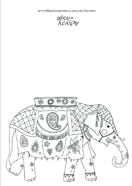 India Colouring Pages Indian Elephant Colouring Card India Flag 460x649 India Colouring Pages Indian Elephant Colouring Card India Flag