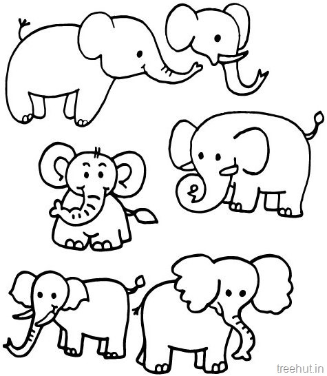 Elephant Coloring Pages Printable 475x546 Elephant Coloring Pages Printable
