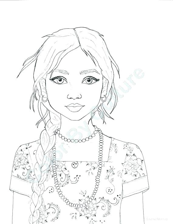 570x738 Indian Girl Coloring Page S Pritable Native American Indian Girl