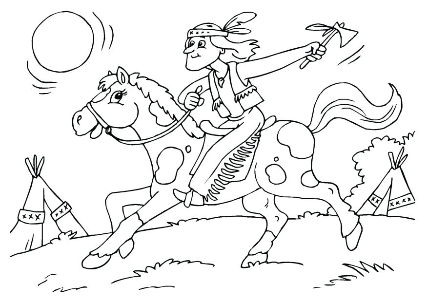 875x620 Indian Horse Coloring Pages Page On Horses Download Large Image