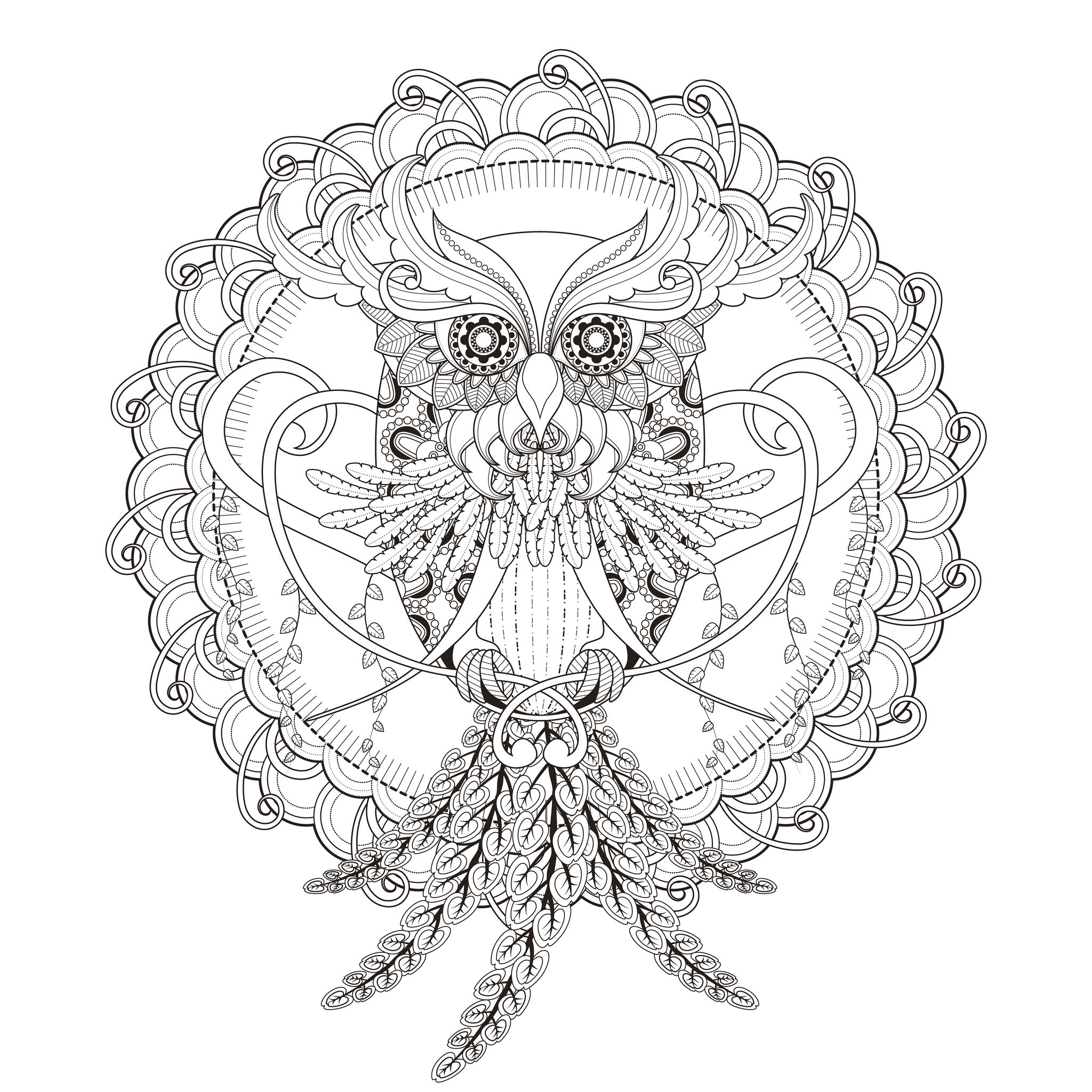 Mandala Owl 2048x2048 Mandala Owl