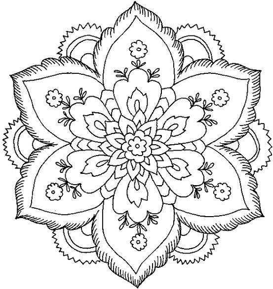 Flower Mandala Coloring Pages 553x587 Flower Mandala Coloring Pages