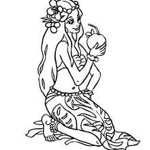 Indian Princess Coloring Pages 220x220 Indian Princess Coloring Pages