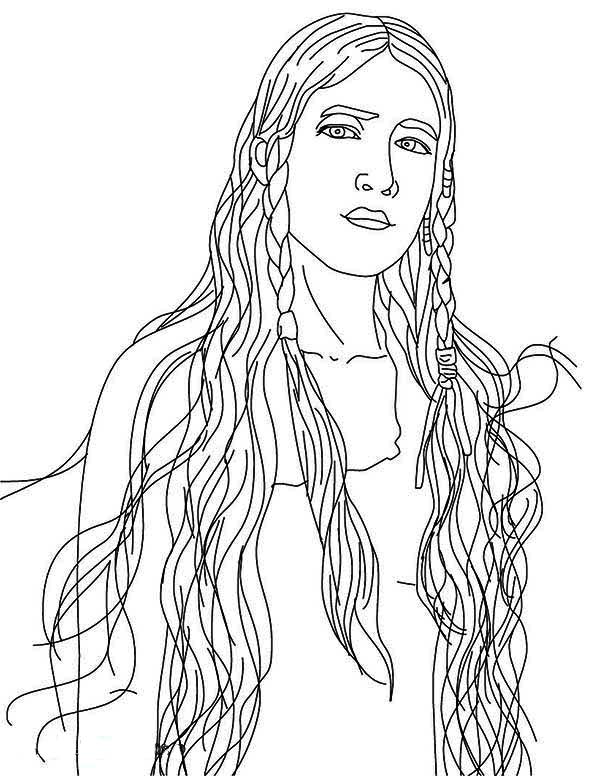 Native American, Beautiful Native American Girl Coloring Page 600x776 Native American, Beautiful Native American Girl Coloring Page