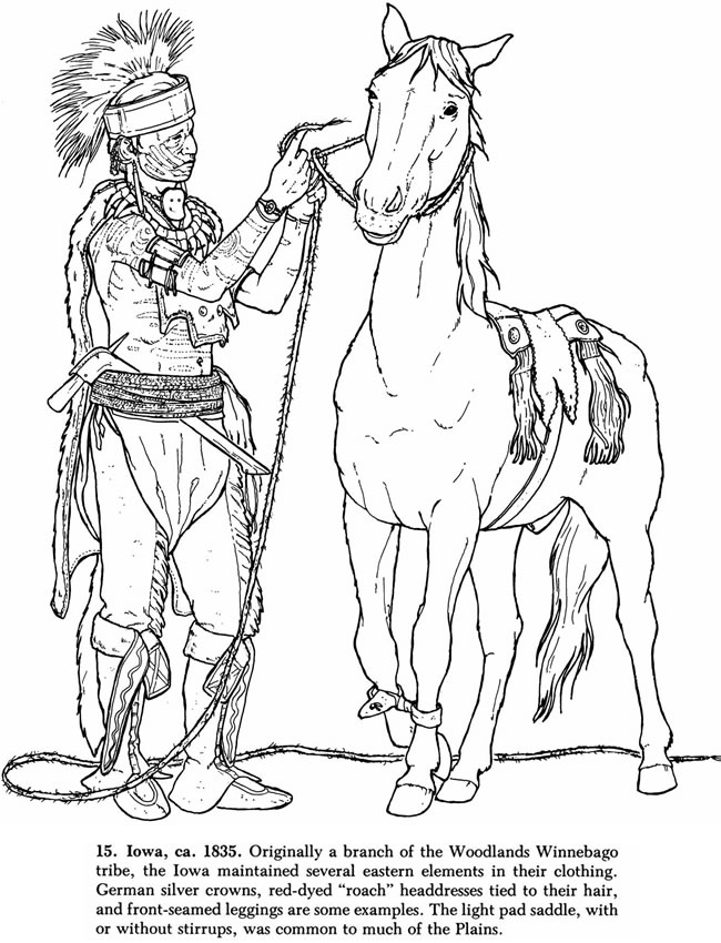 Native American Winnebago Warrior And Horse Coloring Pages 650x850 Native American Winnebago Warrior And Horse Coloring Pages
