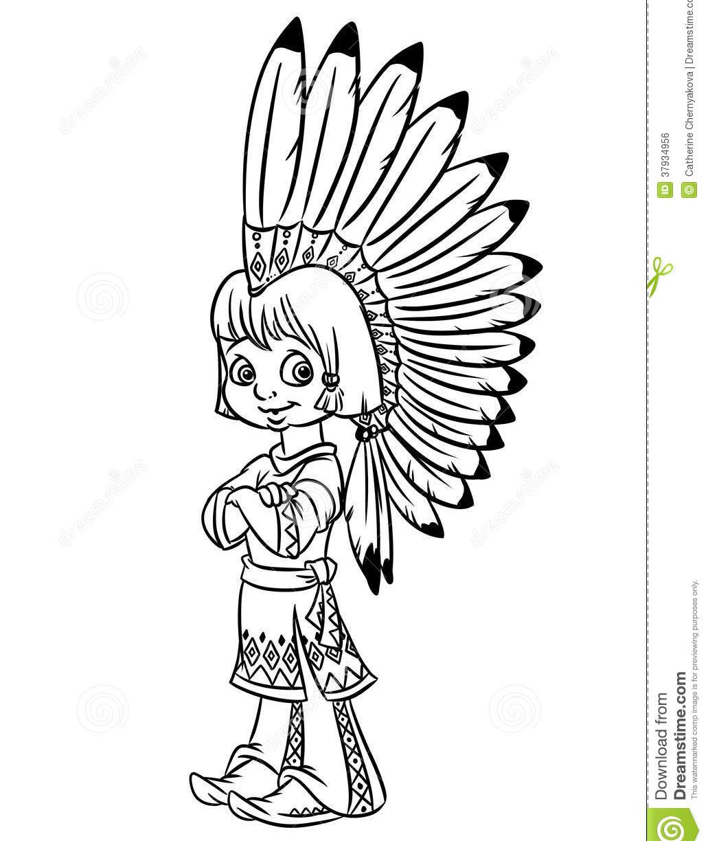 Indian Costume Coloring Page Outlined Girl Sari Vector 1031x1224 Indian Costume Coloring Page Outlined Girl Sari Vector