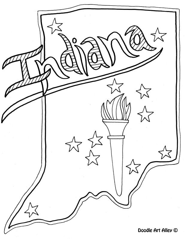 Indiana Coloring Page By Doodle Art Alley Usa Coloring Pages 618x799 Indiana Coloring Page By Doodle Art Alley Usa Coloring Pages