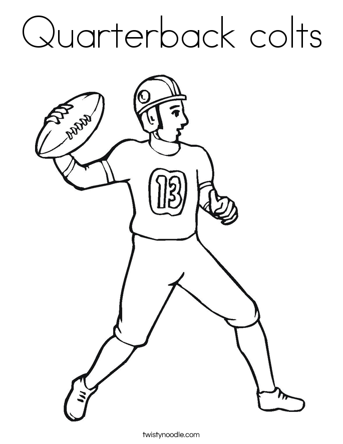 685x886 Quarterback Colts Coloring Page
