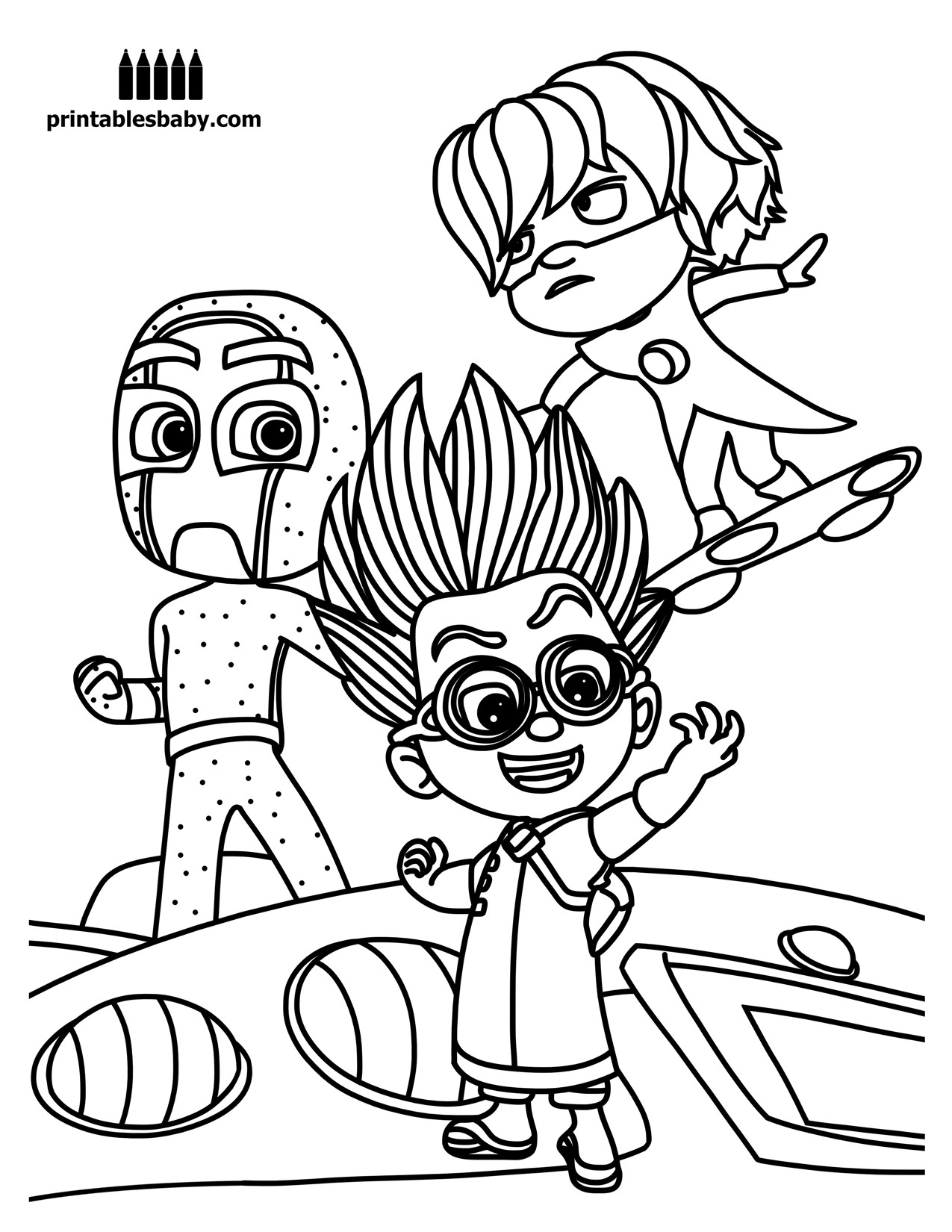 New Pj Masks Coloring Pages Advance 1275x1650 New Pj Masks Coloring Pages Advance