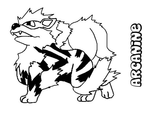 Arcanine Coloring Pages 620x438 Arcanine Coloring Pages