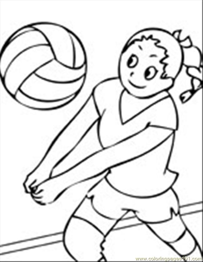 650x838 Volleyball Ink T Coloring Page
