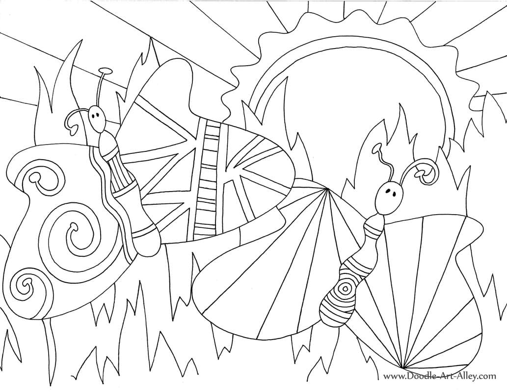 Bug And Insect Coloring Pages 1033x800 Bug And Insect Coloring Pages