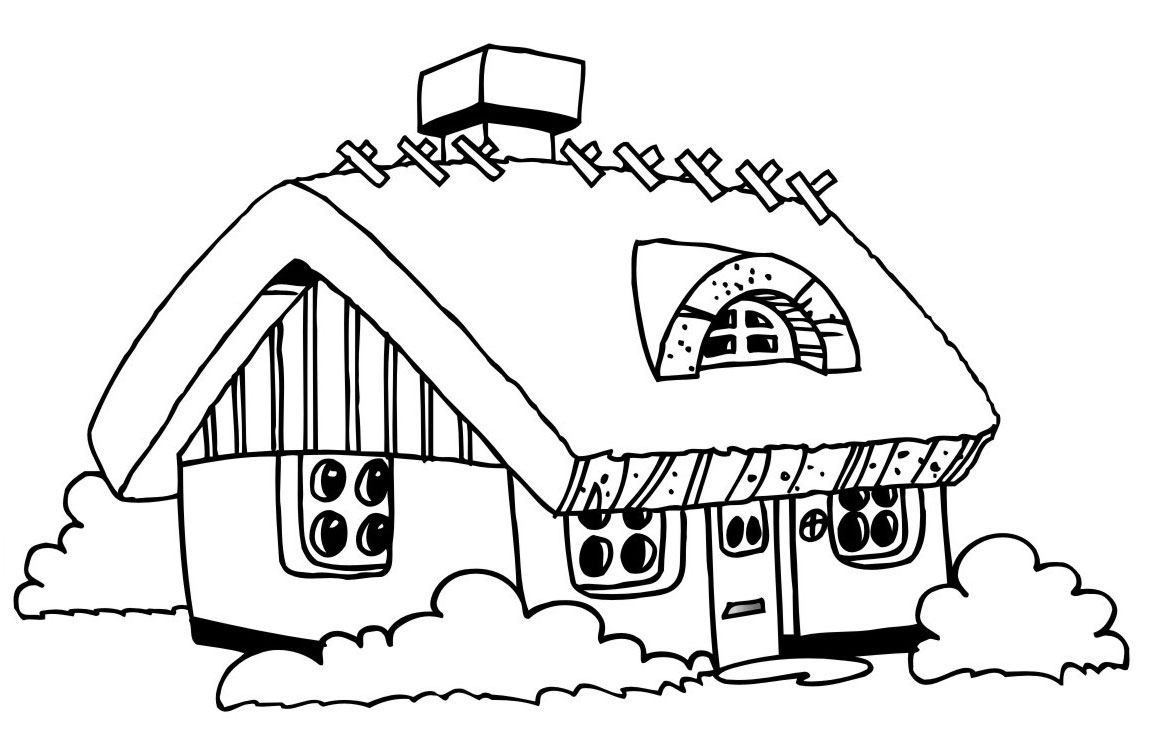 Plain Design House Coloring Page Free Printable Pages For Kids 1161x747 Plain Design House Coloring Page Free Printable Pages For Kids