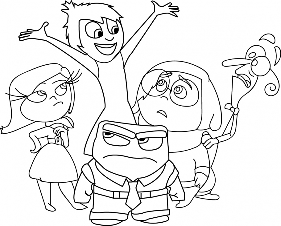 911x734 Inside Out Coloring Pages