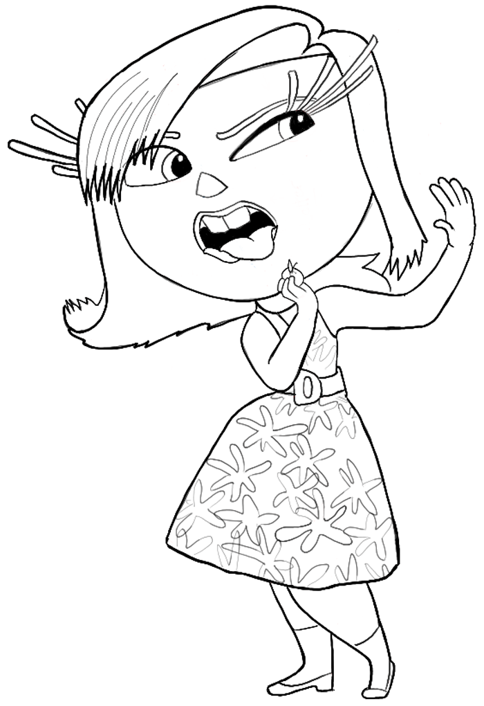 700x1020 Inside Out Coloring Pages Disgust Inside Out Coloring Pages Best