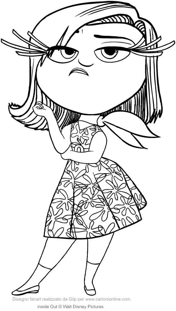 561x992 Disgust (Inside Out) Coloring Pages