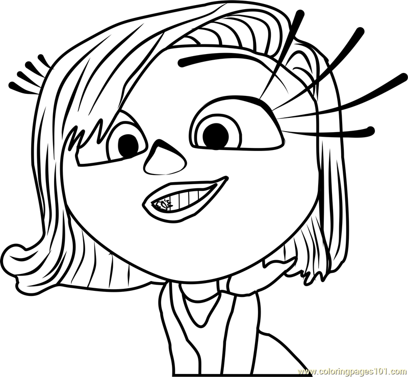 Disgust Closeup Coloring Page 800x739 Disgust Closeup Coloring Page