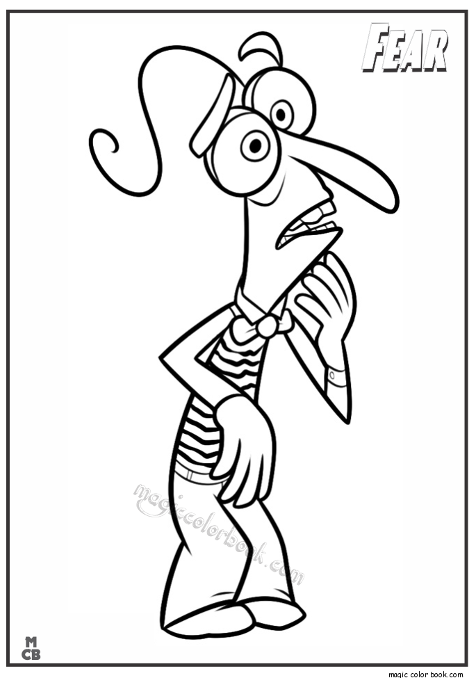 Inside Out Coloring Pages Free Printable Fear 685x975 Inside Out Coloring Pages Free Printable Fear