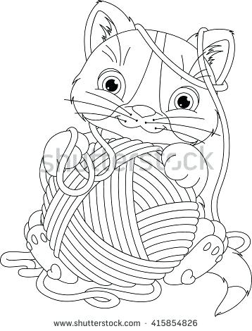 Coloring Book Yarns Kitten With Yarn Ball Coloring Page Coloring 358x470 Coloring Book Yarns Kitten With Yarn Ball Coloring Page Coloring