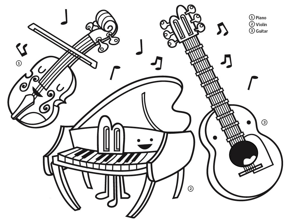 Instruments Coloring Pages Coloring Pages Instruments Stylish 974x754 Instruments Coloring Pages Coloring Pages Instruments Stylish