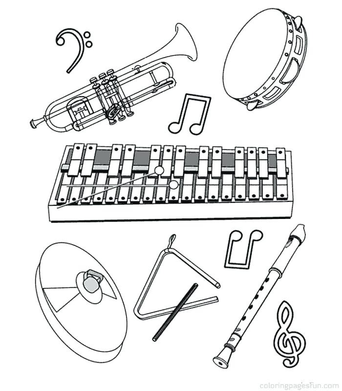 Coloring Pages Of Musical Instruments On Musical Instruments 700x800 Coloring Pages Of Musical Instruments On Musical Instruments