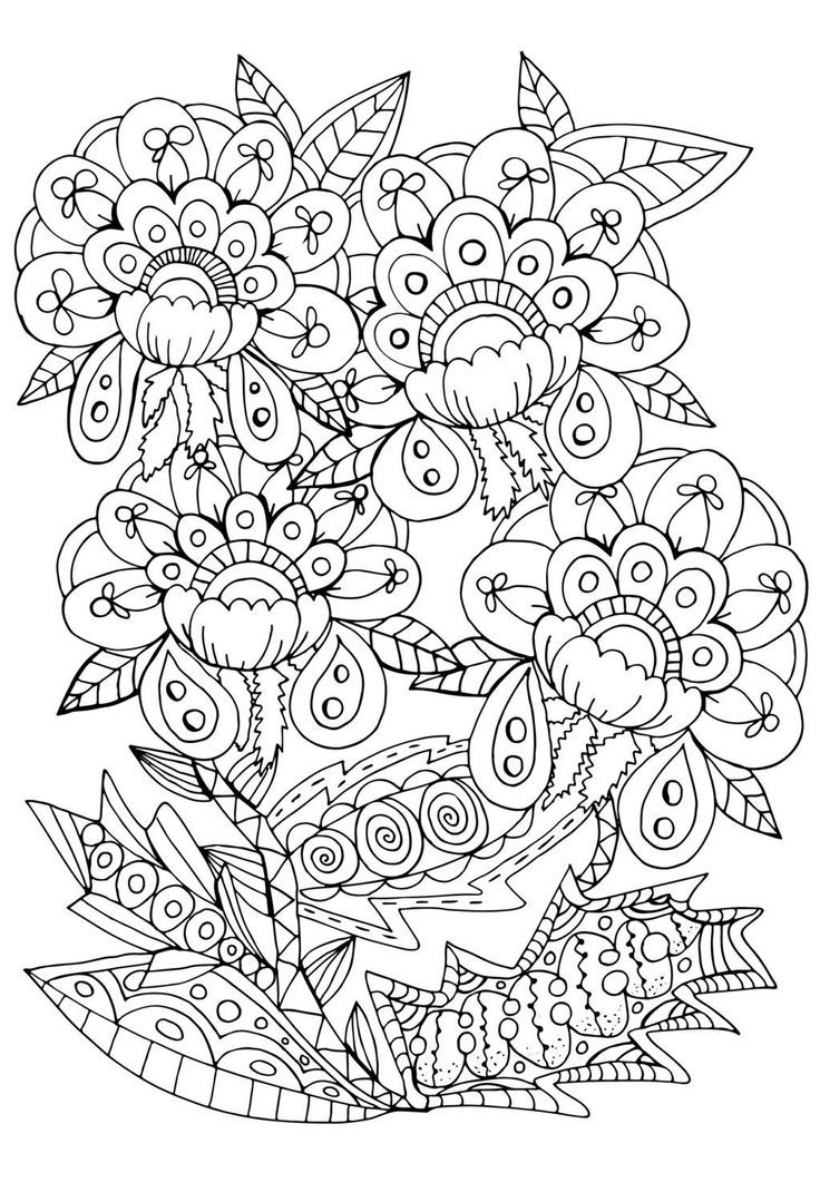 736x1079 The Best Adult Coloring Books Pics For Intense Flower Pages Style