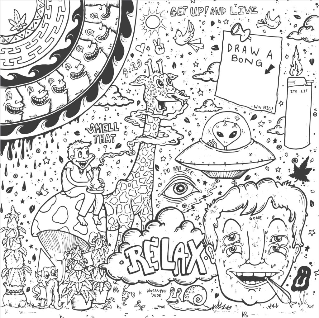 Interesting Stoner Coloring Pages Printable S 1024x1021 Interesting Stoner Coloring Pages Printable S