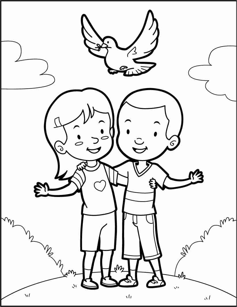 823x1063 International Day Of Peace Coloring Pages Free Within Page Olegratiy