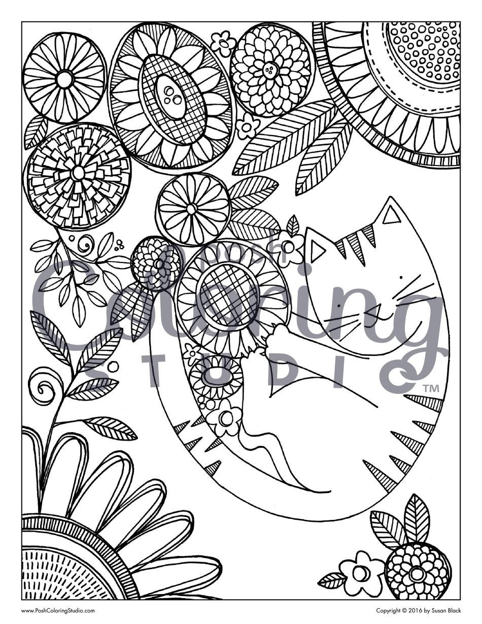 950x1229 My Cat's Name Is Delightful Posh Coloring Studio Coloring