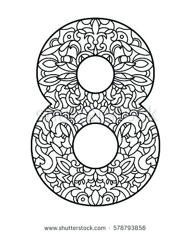 384x470 Number 8 Coloring Page Number 8 Coloring Page Number Eight
