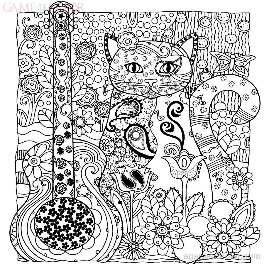 900x900 Inspiring Kitty Cat Coloring Kids Pict Of Intricate Trends And Car