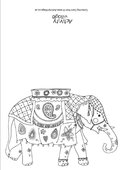 Elephant Colouring Pages 460x649 Elephant Colouring Pages