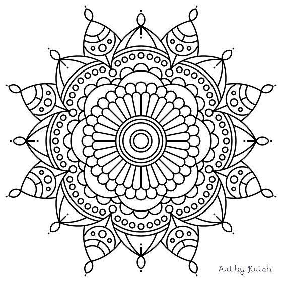 Intricate Mandala Coloring Pages 560x560 Intricate Mandala Coloring Pages