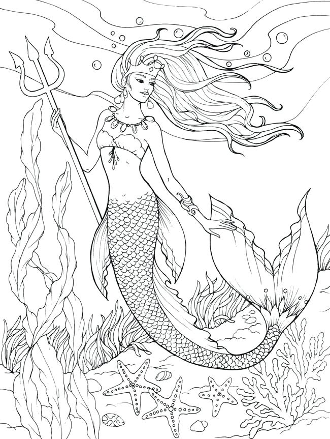 650x863 Free Coloring Trend Mermaid Coloring Pages For Adults